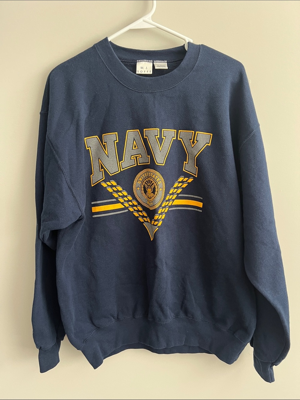 Navy Blue 'US NAVY' Crewneck Sweatshirt